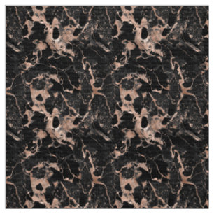 Glitzer aus schwarzem Marmor Rose Gold Stoff