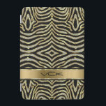 Glitzer aus Weiß und Gold mit schwarzen Zebrastrei iPad Mini Hülle<br><div class="desc">Weißer Glitzer und Glitzern,  Goldakzente,  Zebrastreifen,  Tiermuster. Anpassbare Monogramm. Wenn Sie Hilfe beim Anpassen,  Ändern von Farben oder anderen Designs benötigen,  kontaktieren Sie ArtOnWear Designer.Kostenlose Textformatierung mit Live-Hilfe,  die auf Anfrage verfügbar ist.</div>
