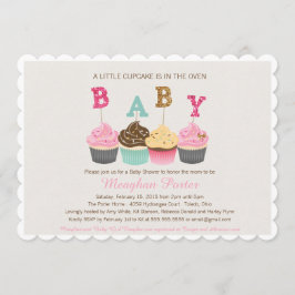 Glitzer Baby Dusche Einladung - Kuchendusche