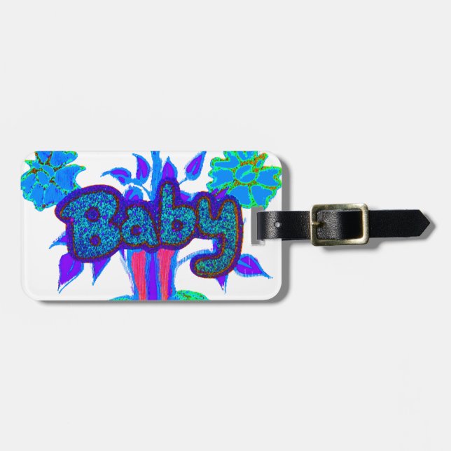 Glitzer Baby Hakuna Matata gifts.pnng Gepäckanhänger (Vorderseite horizontal)