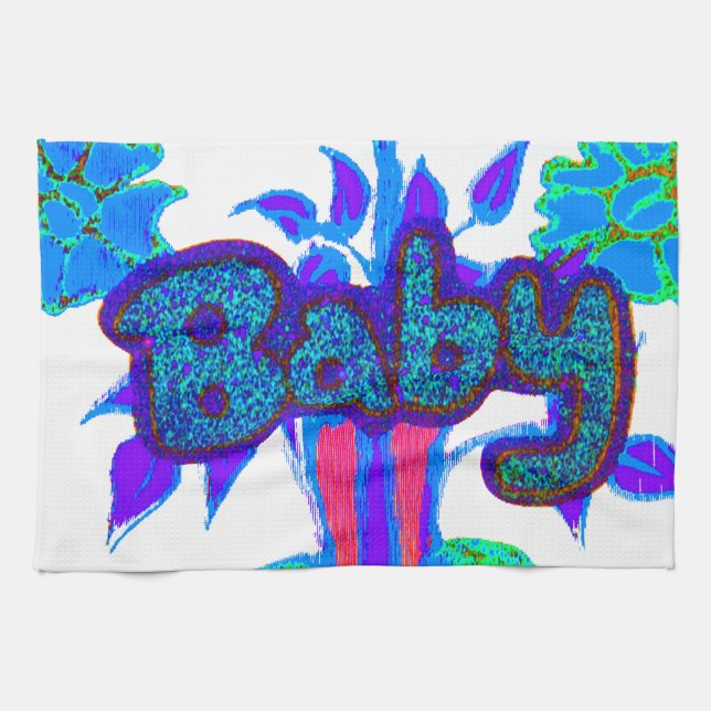 Glitzer Baby Hakuna Matata gifts.pnng Geschirrtuch (Horizontal)