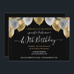 Glitzer Balloons 40. Geburtstagsfeier Party Einlad Einladung<br><div class="desc">Elegante Imitate Silber und Gold Glitzer Ballons an der oberen Grenze. Alle Texte sind individuell einstellbar und lassen sich für Ihr eigenes Party leicht ändern. Das elegante Design der Geburtstagsgeschenke,  jedes Jahr,  das Alter kann verändert werden</div>