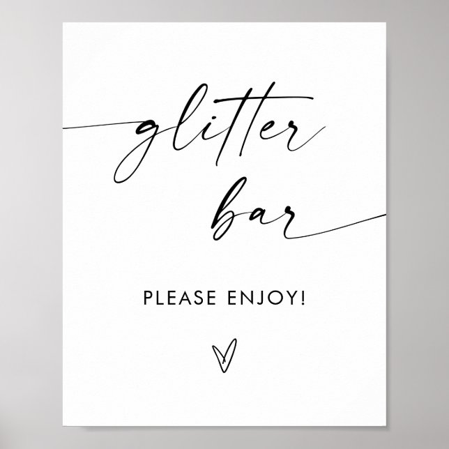 Glitzer Bar Sign | Unterzeichnung des Glitzer der  Poster (Vorne)