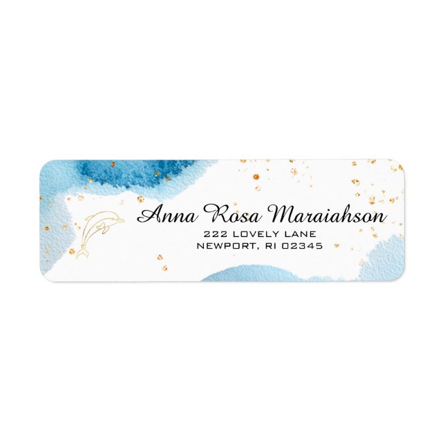 *~*Glitzer Beach Nautic Ocean Gold DOLPHIN (Vorne)