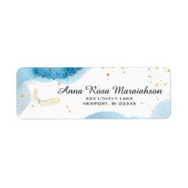 *~*Glitzer Beach Nautical Ocean Gold CANOE