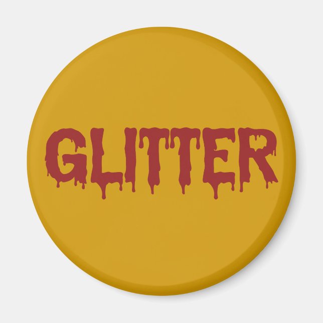 Glitzer bei Typografie Magnet (Vorne)