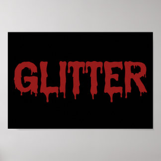 Glitzer bei Typografie Poster