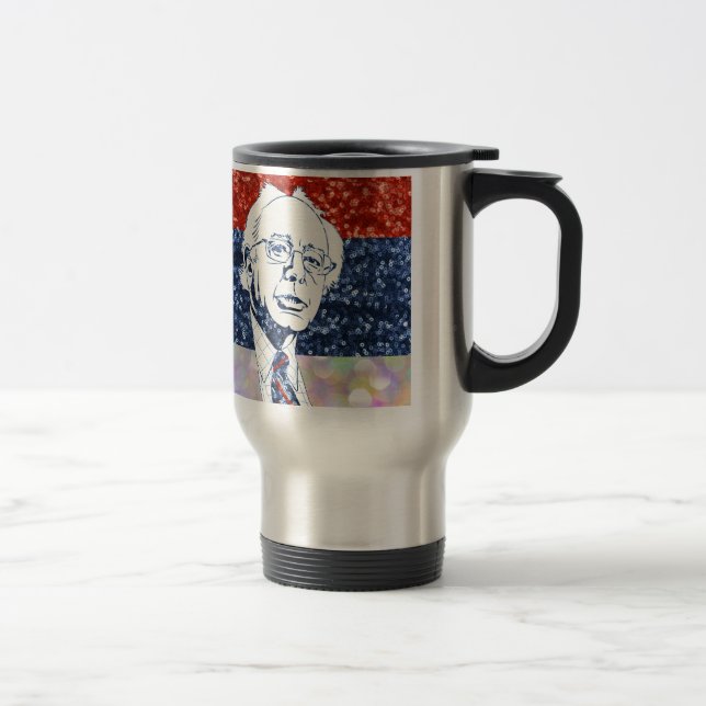Glitzer bernie sanders reisebecher (Rechts)
