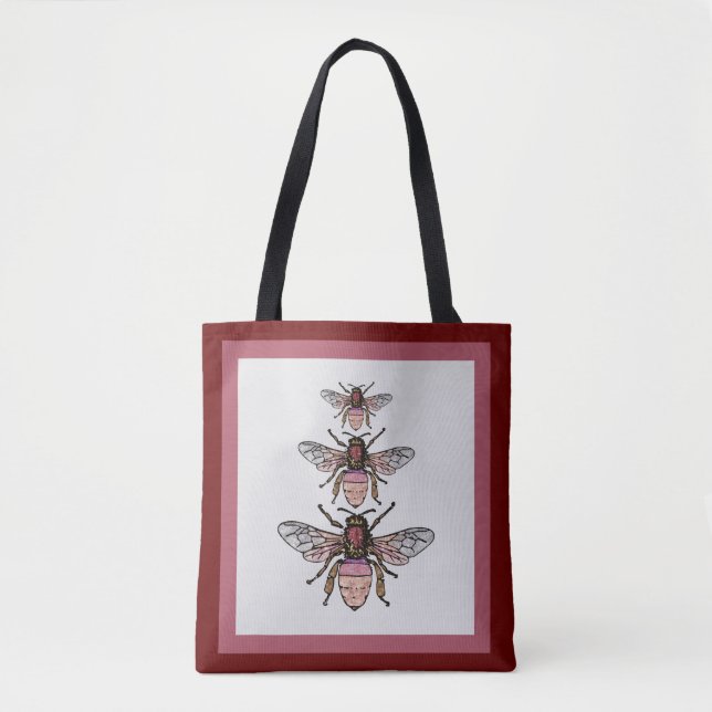 Glitzer-Bienen Tasche (Vorderseite)