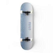Glitzer Blaues Skateboard mit Namen
