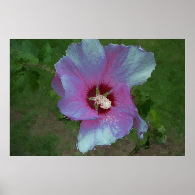 "Glitzer Blume" digitale Kunst Poster (Vorne)