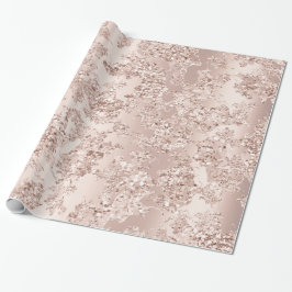 Glitzer Bride Elegante Rose Rodelbahn mit Aussicht Geschenkpapier
