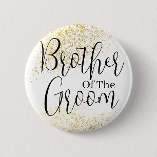 Glitzer-Bruder des Bräutigams Hochzeitsknopf Button