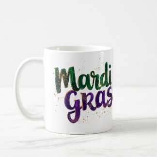 Glitzer Brushstroke Mardi Gras Kaffeetasse