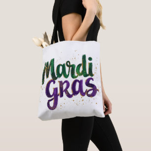 Glitzer Brushstroke Mardi Gras Tasche