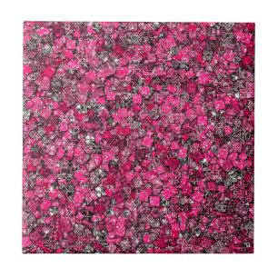 Glitzer Bubblegum und Silber Fliese