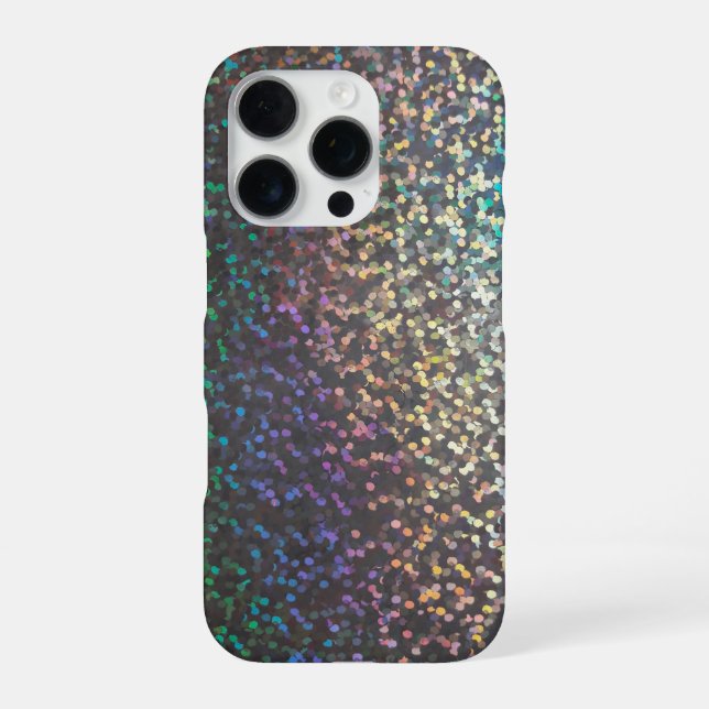 Glitzer-Buchse-Funkeldruck iPhone 16 Pro Hülle (Rückseite)
