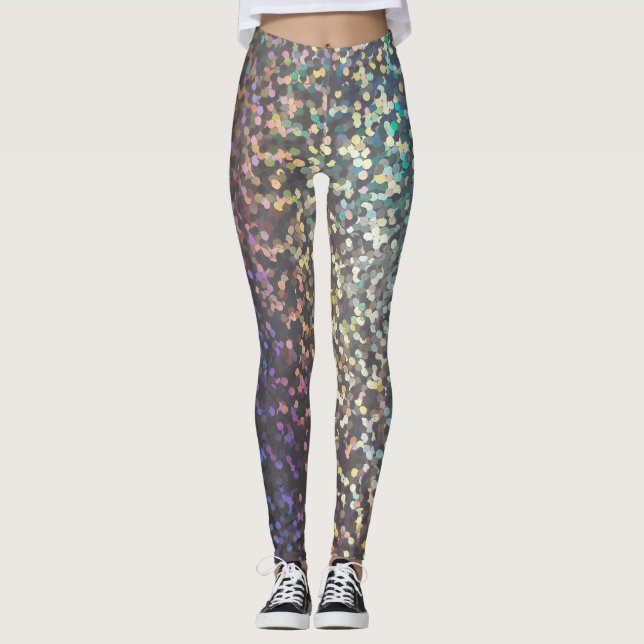 Glitzer-Buchse-Funkeldruck Leggings (Vorderseite)