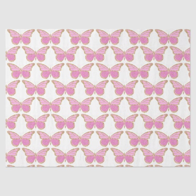 Glitzer Butterflies Serie Design 10 Seidenpapier (Vorderseite)