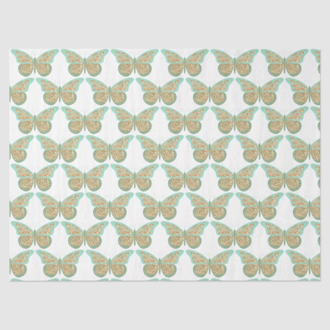 Glitzer Butterflies Serie Design 12 Seidenpapier (Vorderseite)