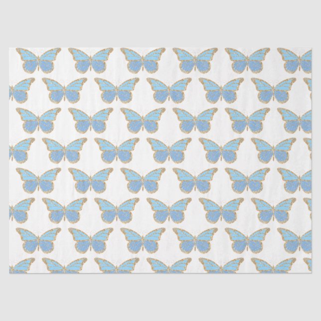 Glitzer Butterflies Serie Design 4 Seidenpapier (Vorderseite)