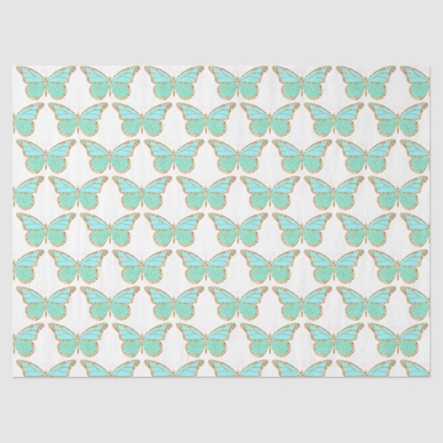 Glitzer Butterflies Serie Design 6 Seidenpapier (Vorderseite)