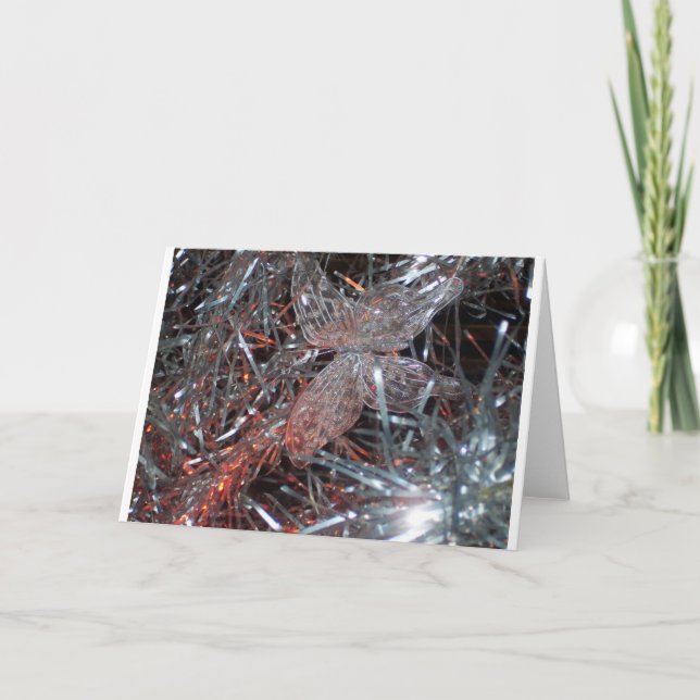 Glitzer Butterfly Feiertagskarte (Vorderseite)