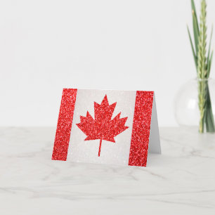 Glitzer Canada Flaggenkartenkarte Karte