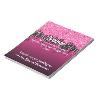 Glitzer Candy Bar Wrapper-Gastgeschenke trinken Notizblock