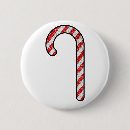 Glitzer Candy Cane Button