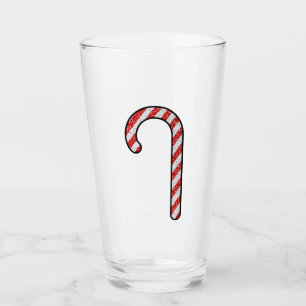 Glitzer Candy Cane Glas