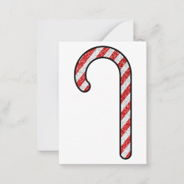Glitzer Candy Cane Mitteilungskarte