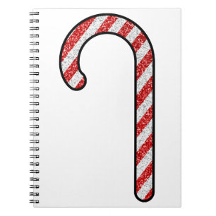Glitzer Candy Cane Notizblock