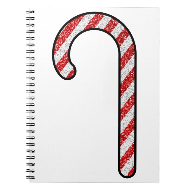 Glitzer Candy Cane Notizblock (Vorderseite)