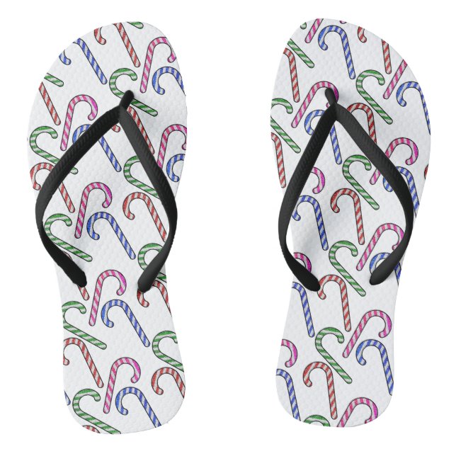 Glitzer Candy Cane Pattern Flip Flops (Fußbett)
