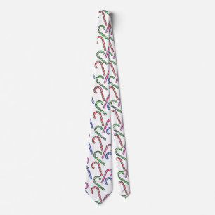Glitzer Candy Cane Pattern Krawatte