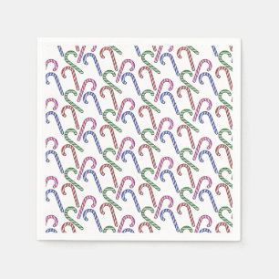 Glitzer Candy Cane Pattern Serviette