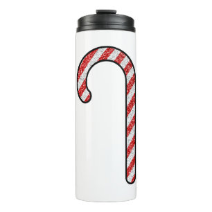 Glitzer Candy Cane Thermosbecher