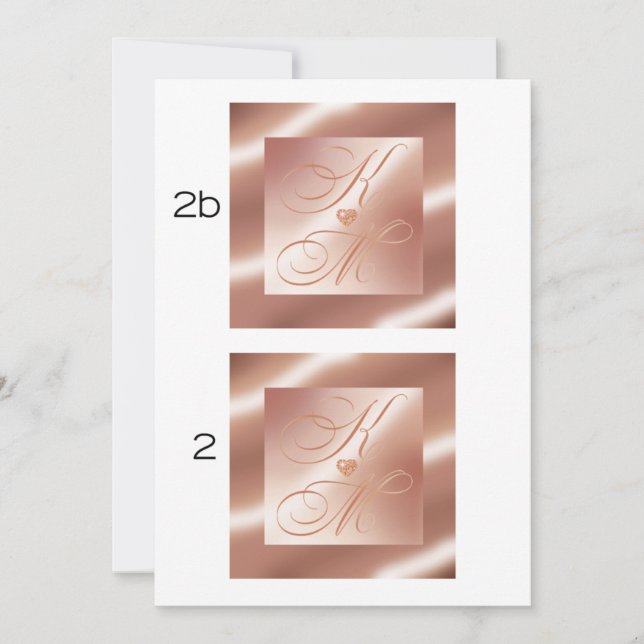 GLITZER CASCADE MONOGRAM CARD (Vorderseite)