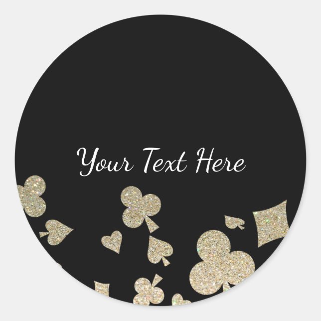 Glitzer Casino Sticker (Vorderseite)