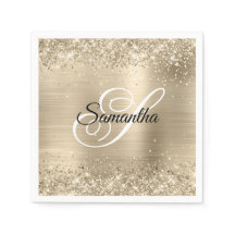 Glitzer Champagne Foil Extravagant Monogram
