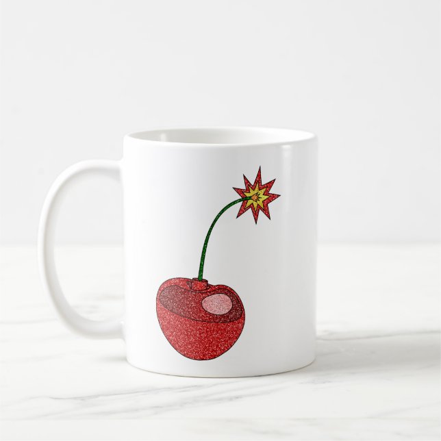 Glitzer Cherry Bomb Kaffeetasse (Links)
