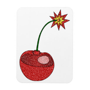 Glitzer Cherry Bomb Magnet