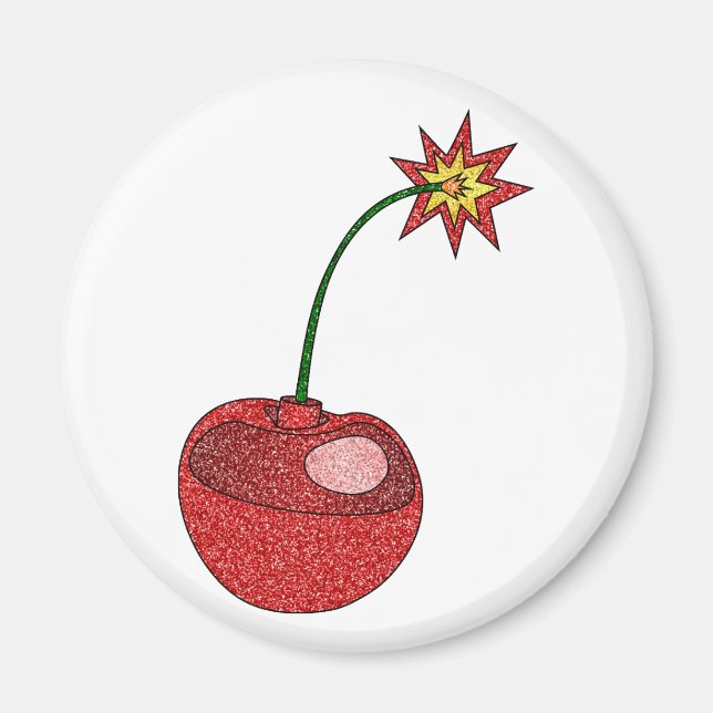 Glitzer Cherry Bomb Magnet (Vorne)