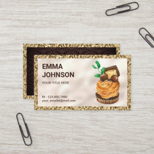 Glitzer Chocolate Tee Konditorei Koch Bäckerei Visitenkarte