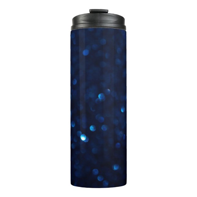 Glitzer Classic Blue Light Thermosbecher (Vorderseite)