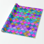 Glitzer Colorful Mermaid Geburtstagspartei Geschenkpapier<br><div class="desc">Schleifpapier</div>