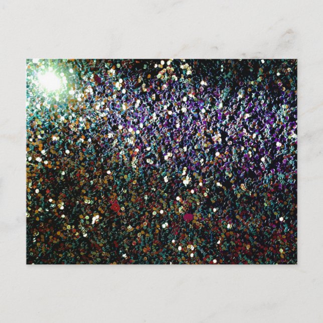 Glitzer Comet & Stars Postkarte (Vorderseite)