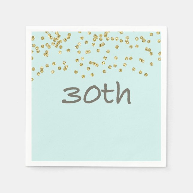 Glitzer Confetti 30. Serviette (Vorderseite)