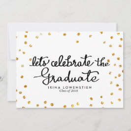 Glitzer Confetti Lasse das Graduate feiern Einladung